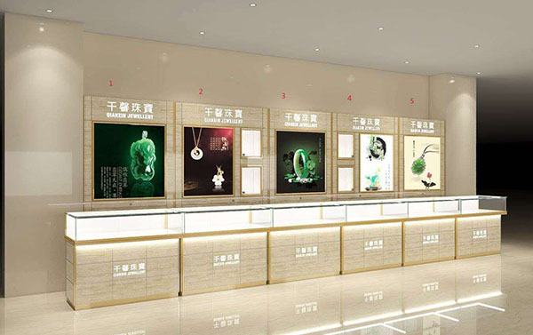 珠宝展柜,玻璃珠宝展示柜台,定制珠宝展示柜
